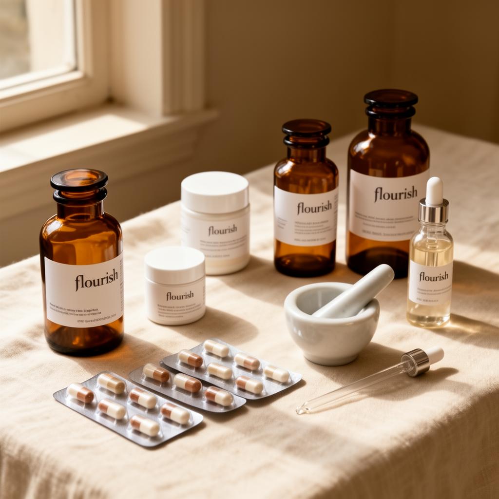 Compounded prescription medications prepared at Flourish Pharmacy